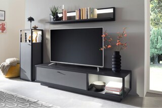 Wandboard LUXOR 156 x 25 cm Royal grau/ anthrazit