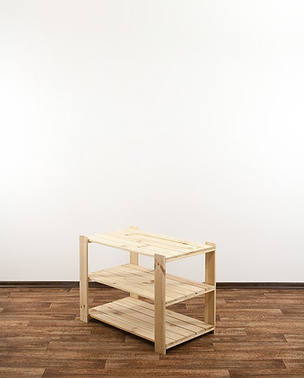 PROREGAL Houten Plank Woodland HxBxD 64 x 80 x 50 cm Plank Draagvermogen 120 kg 3 Planken Dennenhout Natuurlijk