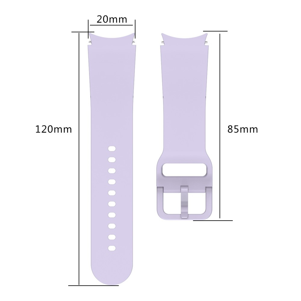 Samsung Galaxy Watch 4 (44mm) Ersatz Sport Silikon Armband (Gelenkumfang: 180 - 220mm) - Lila
