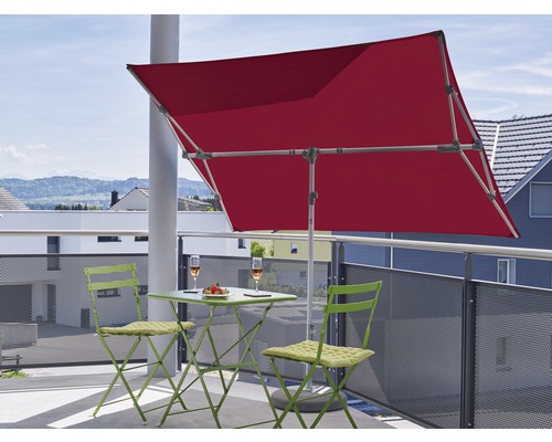 Suncomfort FlexRoof marktparasol, parasol 210 x 150 cm, aurora rood