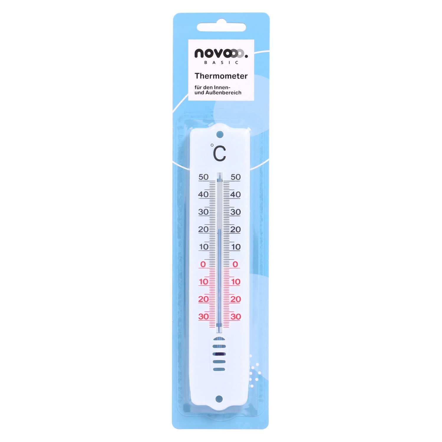 Thermometer weiß L:20,8x4,4cm Kunststoff
