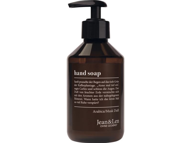 Jean & Len Flüssigseife Arabica/Musk 250 ml Natürliche Handseife mit pflegendem Panthenol und rückfettenden Wirkstoffen