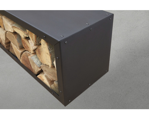 Brandhout brandhoutrek, zwart, 155x155x35 cm