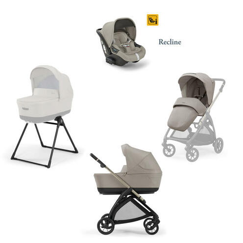 Poussette TRIO System Quattro Electa Darwin Recline Battery Beige - INGLESINA