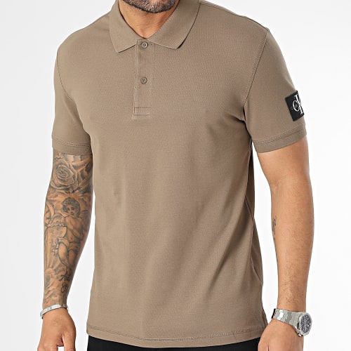 Polo Manches Courtes Monologo Badge 2850 Marron