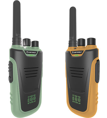Kidywolf Walkie Talkie - 2 stk. - Kidytalk -  Grøn/Orange