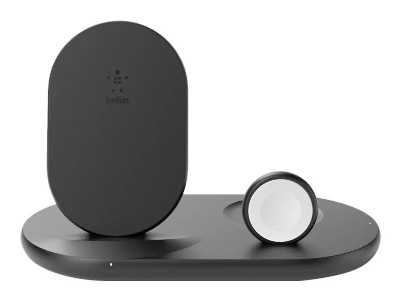 Belkin BoostCharge - Trådløs opladningsstander - 7.5 Watt - sort - for Apple AirPods; AirPods Pro; iPhone 11, 12, 7, 8, SE, X, XR, XS, XS Max; Watch