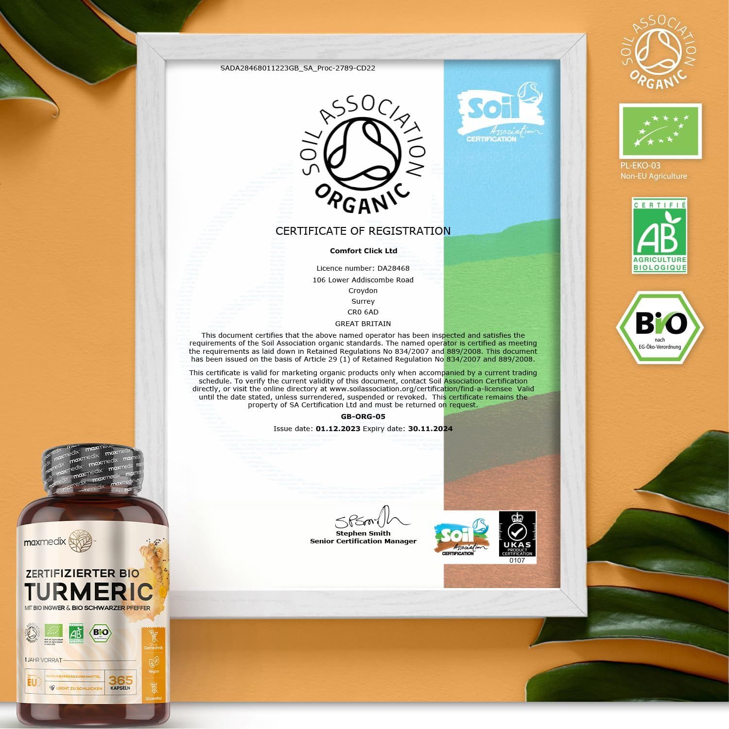 maxmedix Turmeric Bio Kurkuma Kapseln Hochdosiert