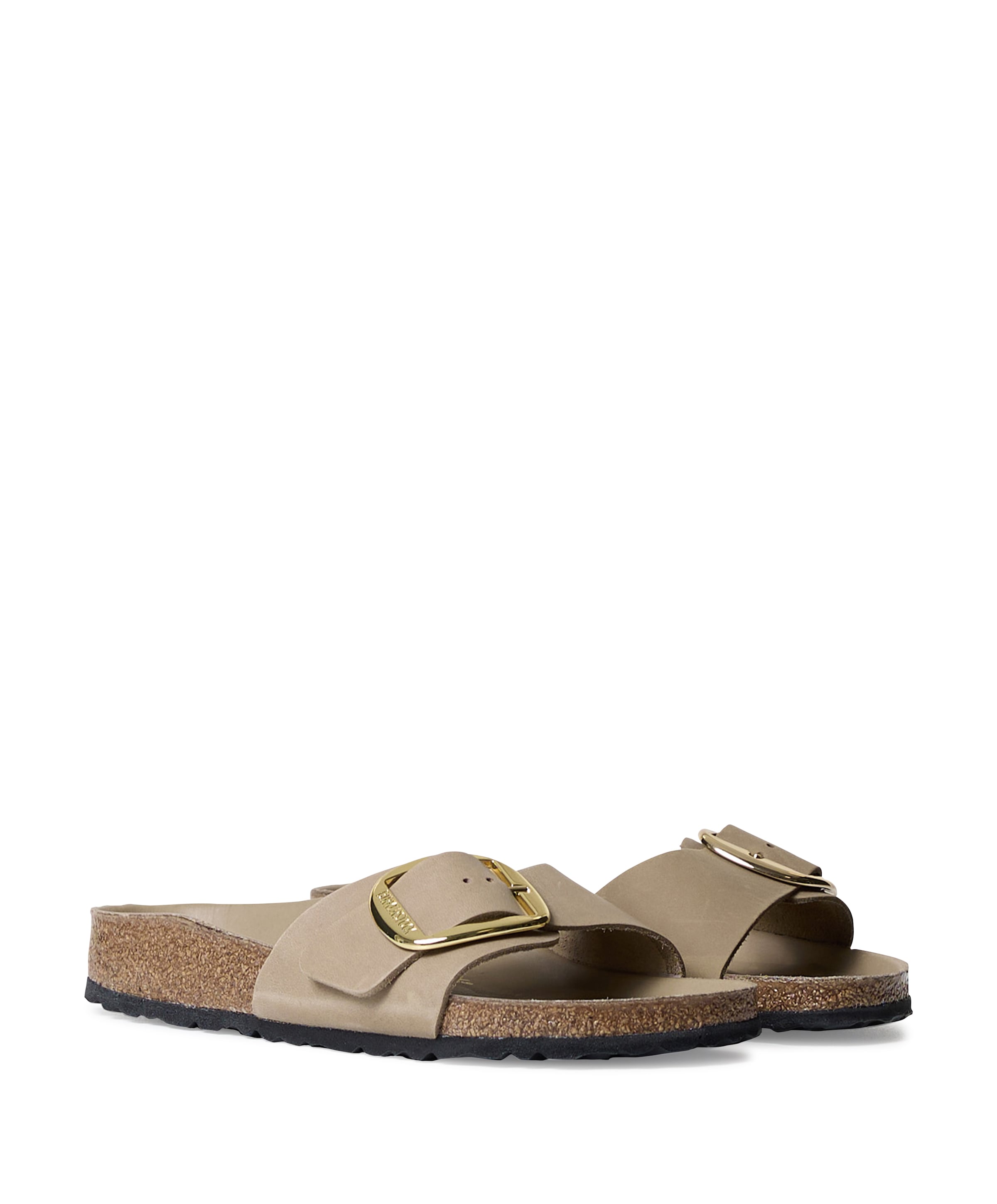 Birkenstock Madrid Big Buckle dames slippers bruin