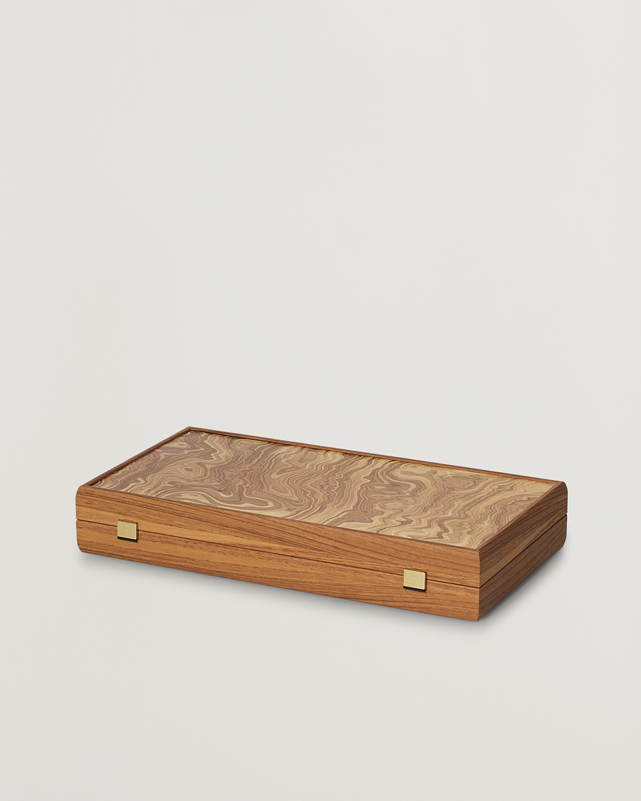 Manopoulos Olive Burl Large Backgammon
