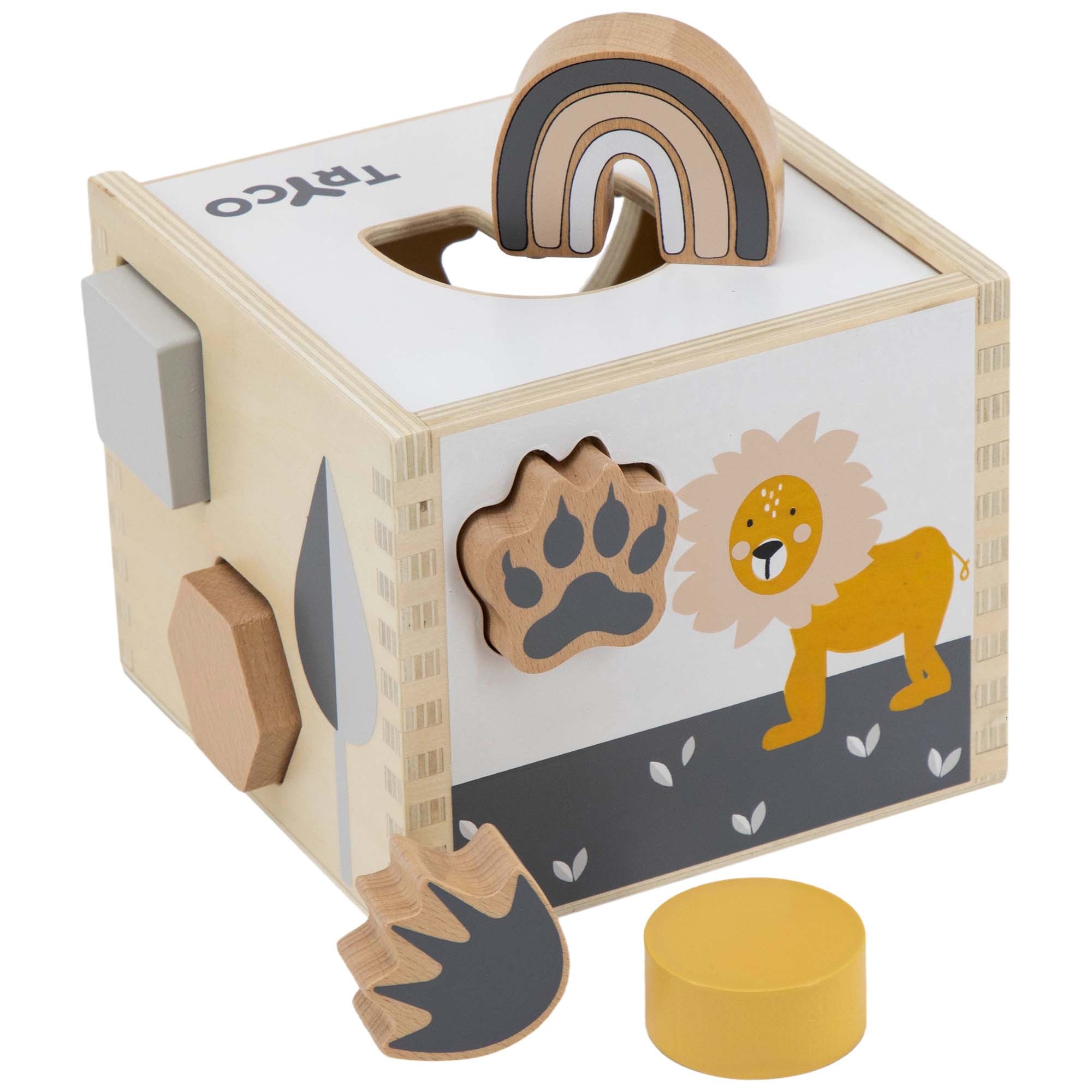 Tryco houten vormenstoof pawprint multi