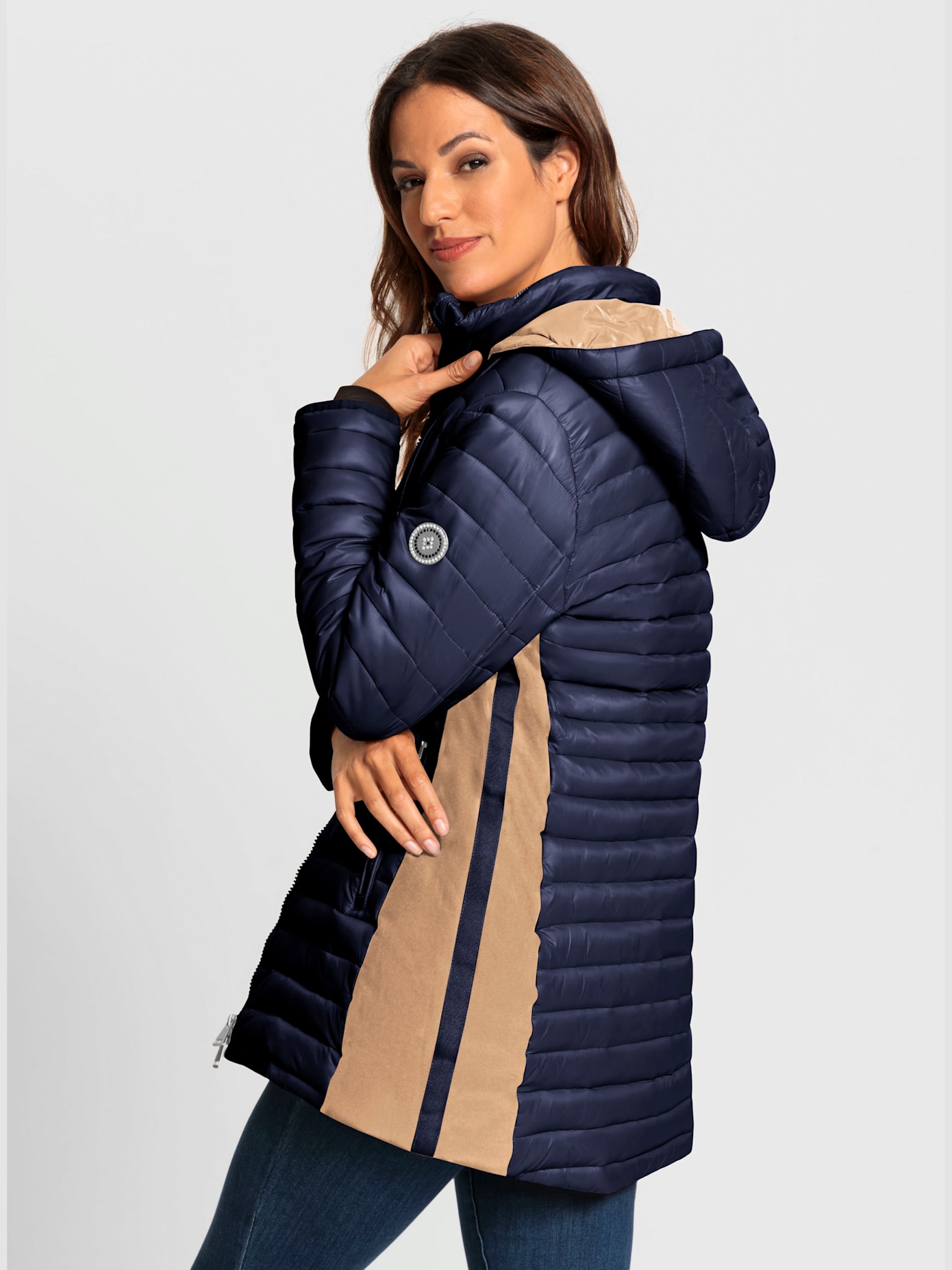 Veste longue coupe longue affinante