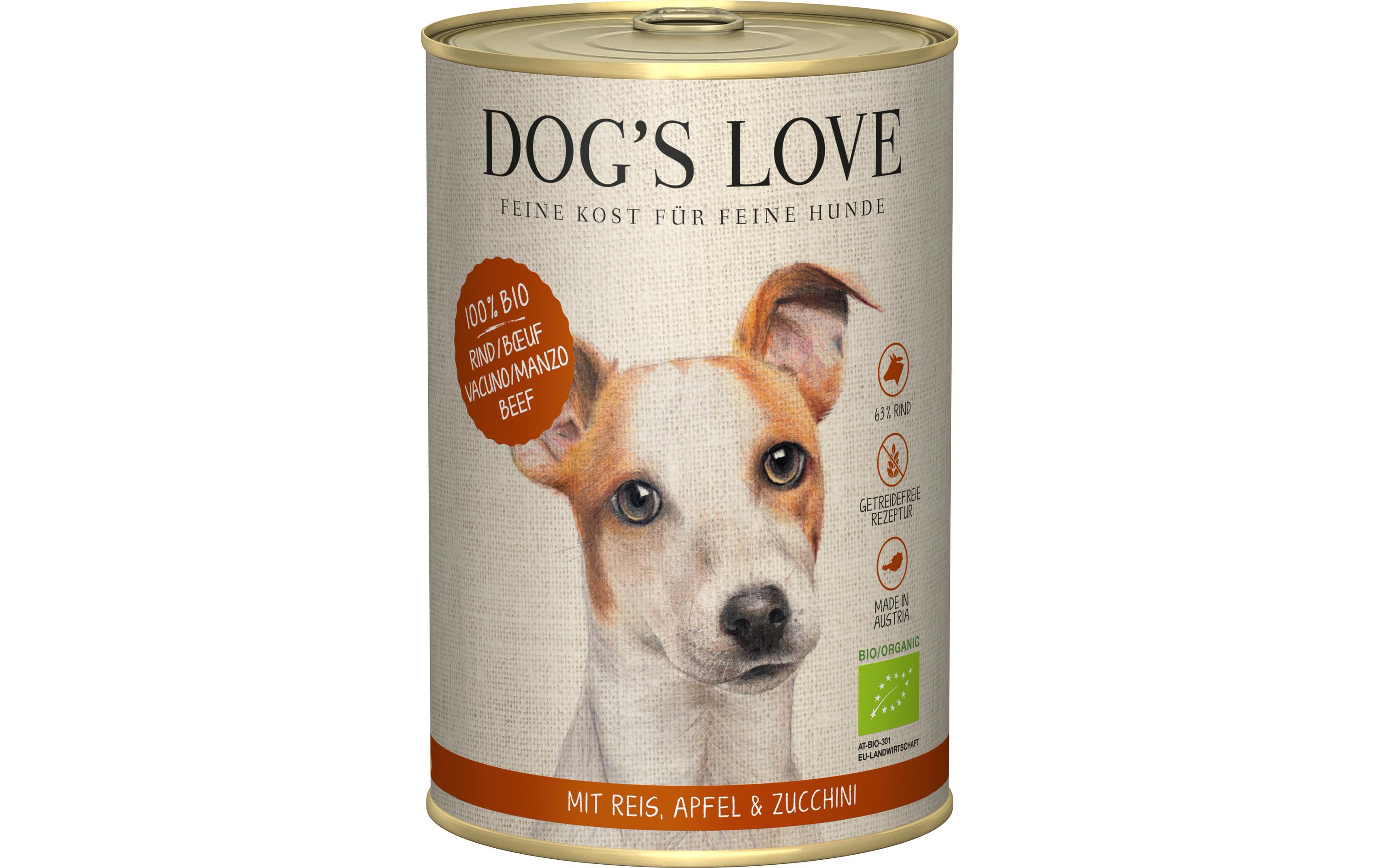 Nassfutter BIO Adult Rind, 6 x 400 gAlleinfuttermittel für ausgewachsene Hunde