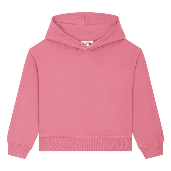 SMALLABLE BASICS Sweat A Capuche Fille Coton Bio | Vieux Rose