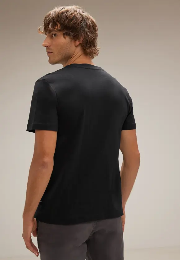 T-Shirt mit Frontprint - Black