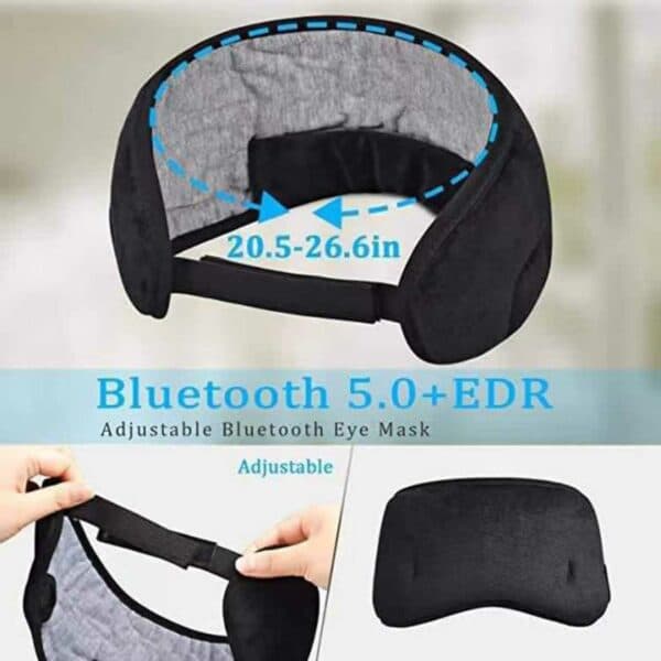 Soft Sleep Hodetelefoner - Sovemaske med Bluetooth Hodetelefoner Grå