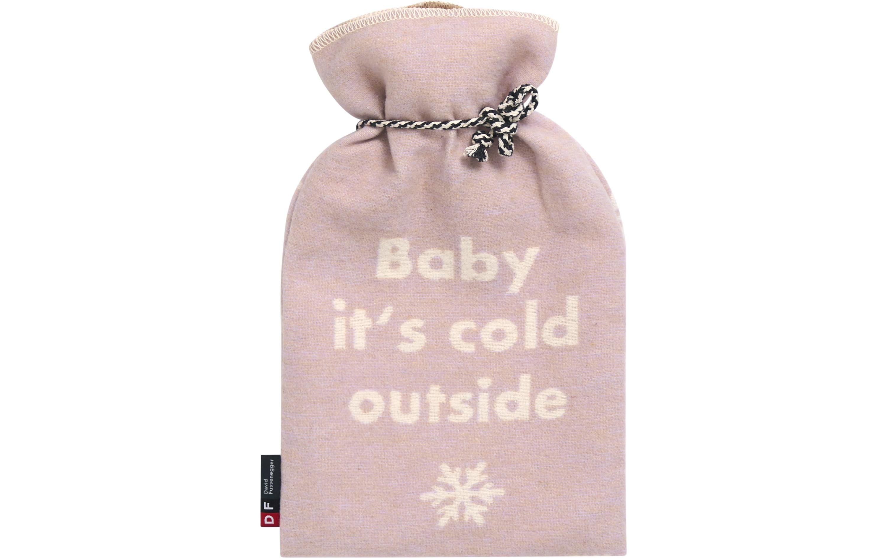 Bettflasche Baby it's cold outside 2 l, Rosa/WeissWärmflasche