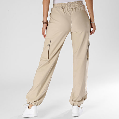Pantalon Cargo Femme Beige
