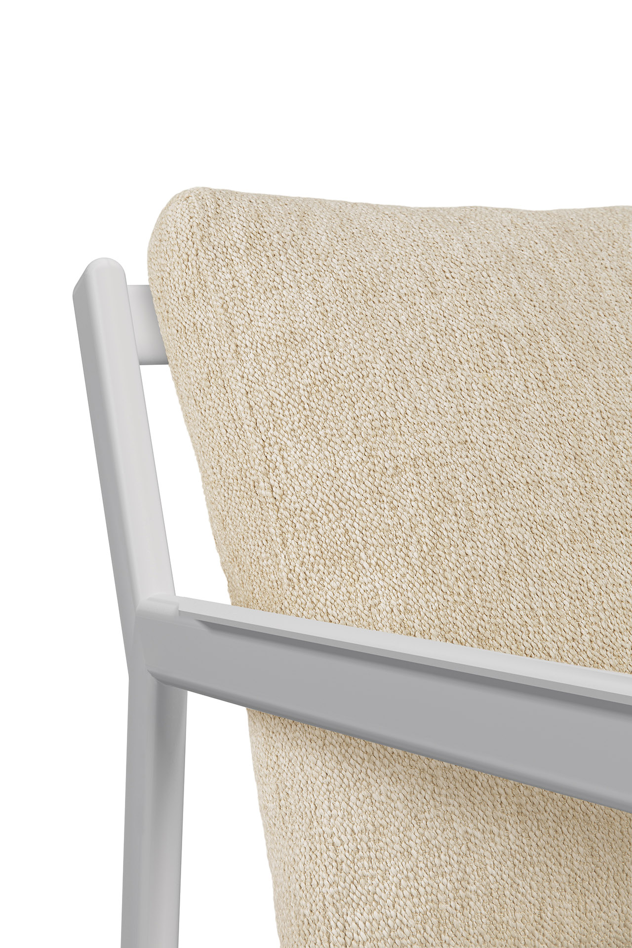 Jack loungestoel - wit aluminium - compleet - naturel kussens