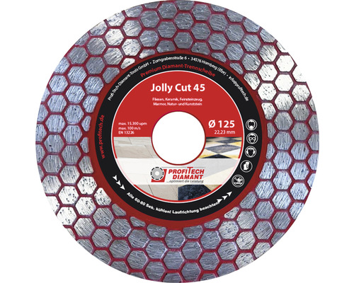 Diamantdoorslijpschijf Profi-Tech Jolly Cut Ø 125x22,23 mm