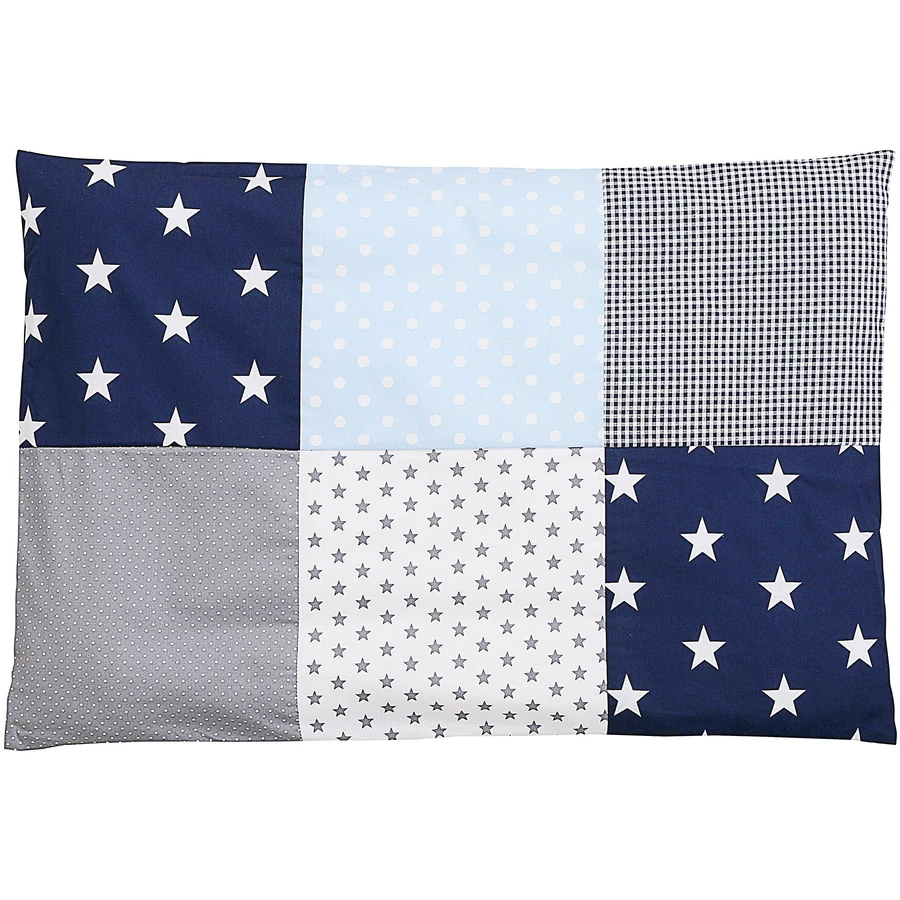 Ullenboom Kinder Bettwäsche-Set Blau Hellblau Grau 135 x 100 cm + 40 x 60 cm