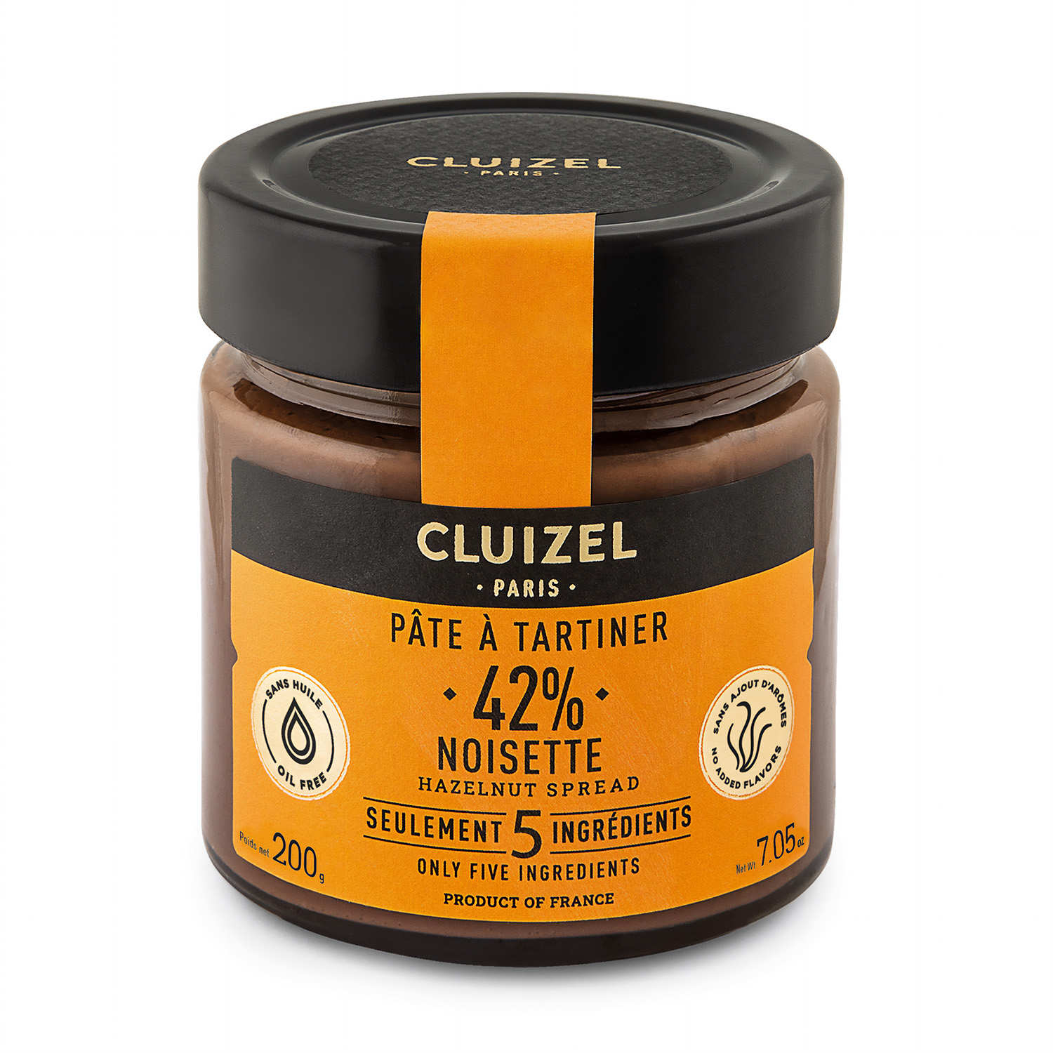 Pâte à tartiner noisettes 42% Cluizel