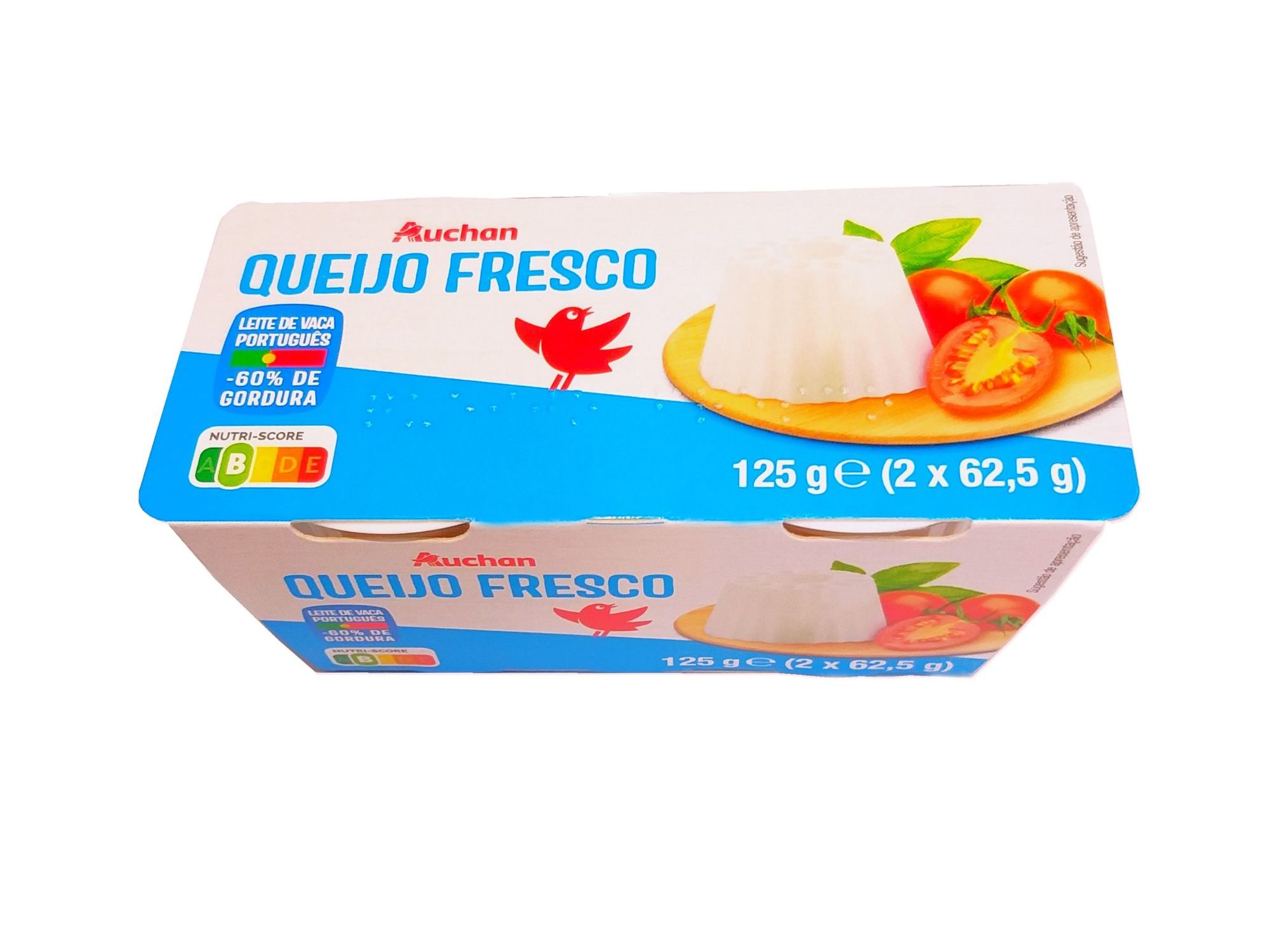 QUEIJO FRESCO AUCHAN LIGHT 2X62.5G