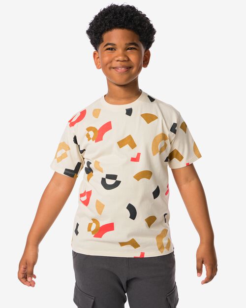 t-shirt enfant abstrait blanc cassé