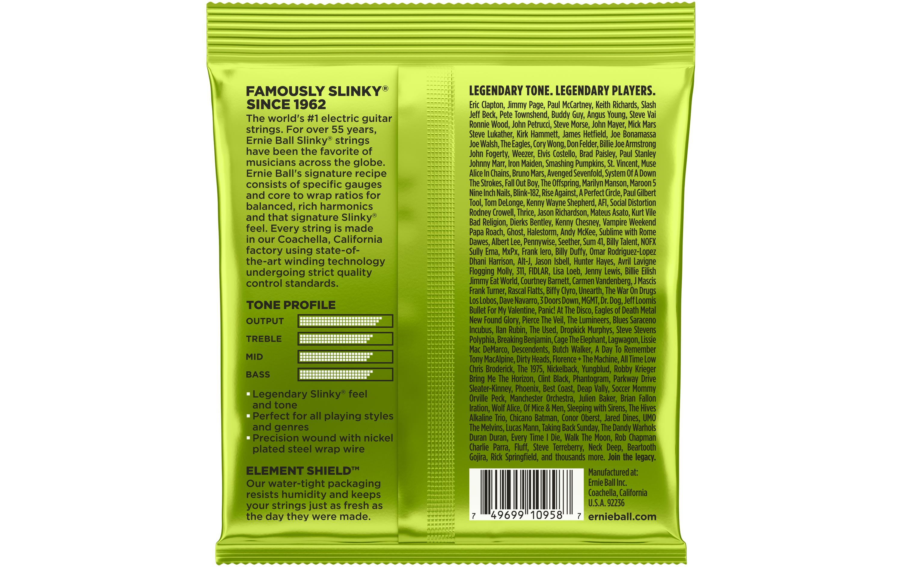 Gitarrensaiten 2629 8-String Regular Slinky – 10-74Saitensatz für E-Gitarre