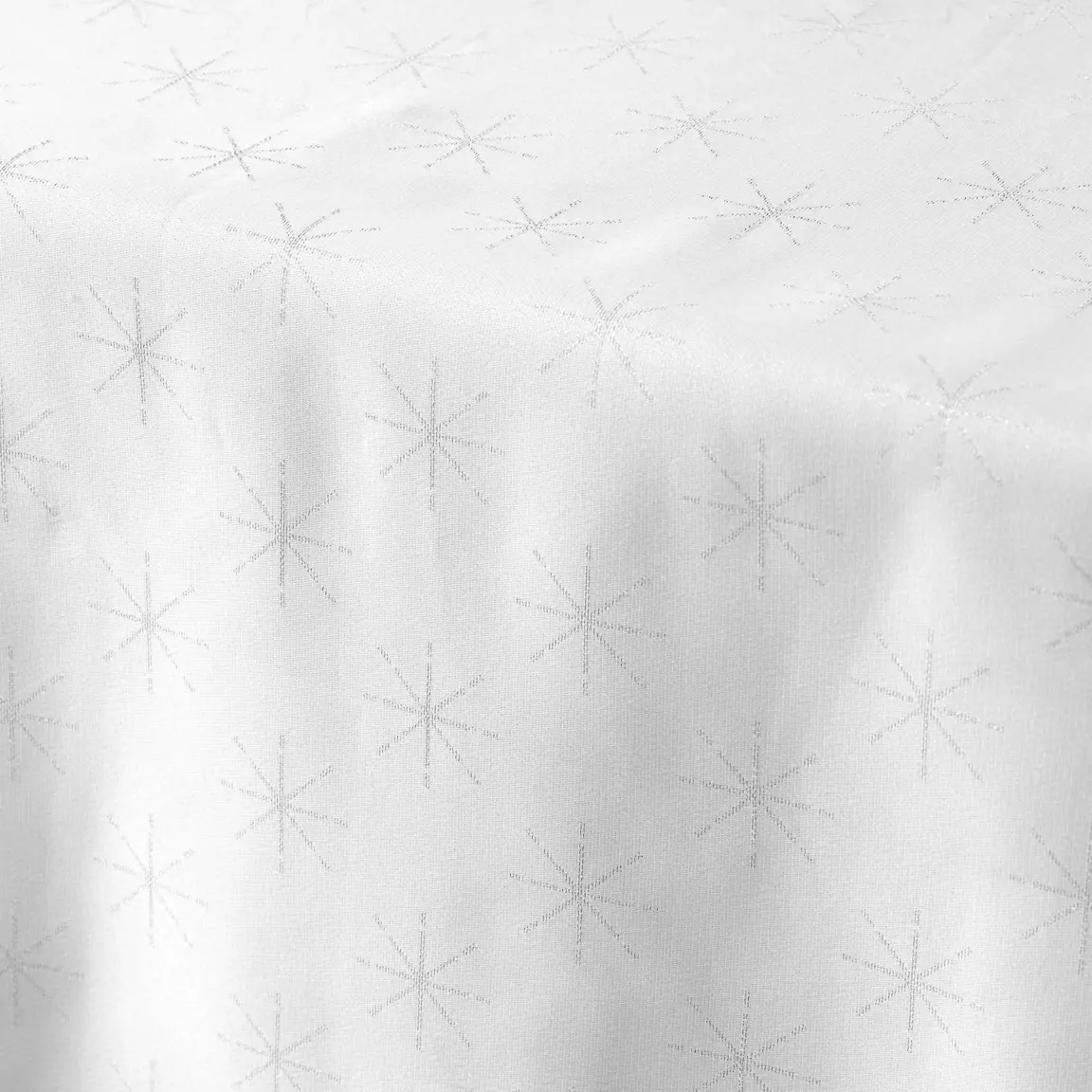 Nappe de Noël rectangulaire (140 x 300 cm) Etoiles Blanc