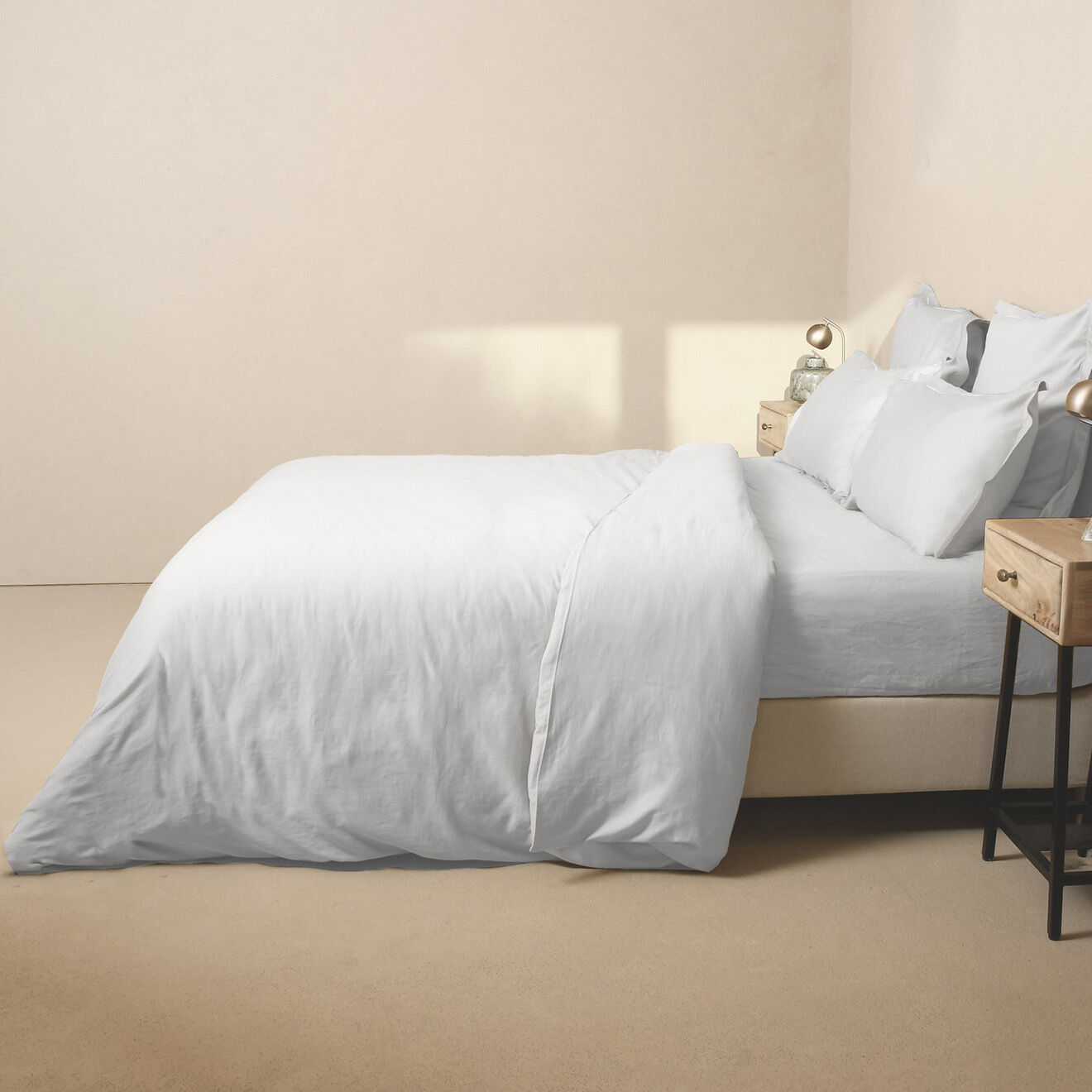 Febronie Drap housse 100% Satin de Coton Julia blanc