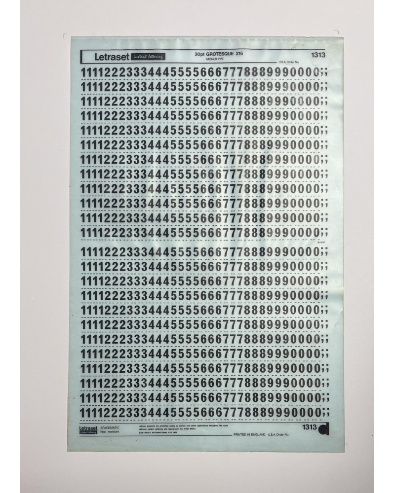 letraset-1313- GROTESQUE 216 - 30pt
