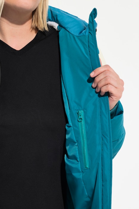 Funktionsjacke, wasserdicht, 2-Wege-Zipper, Kapuze