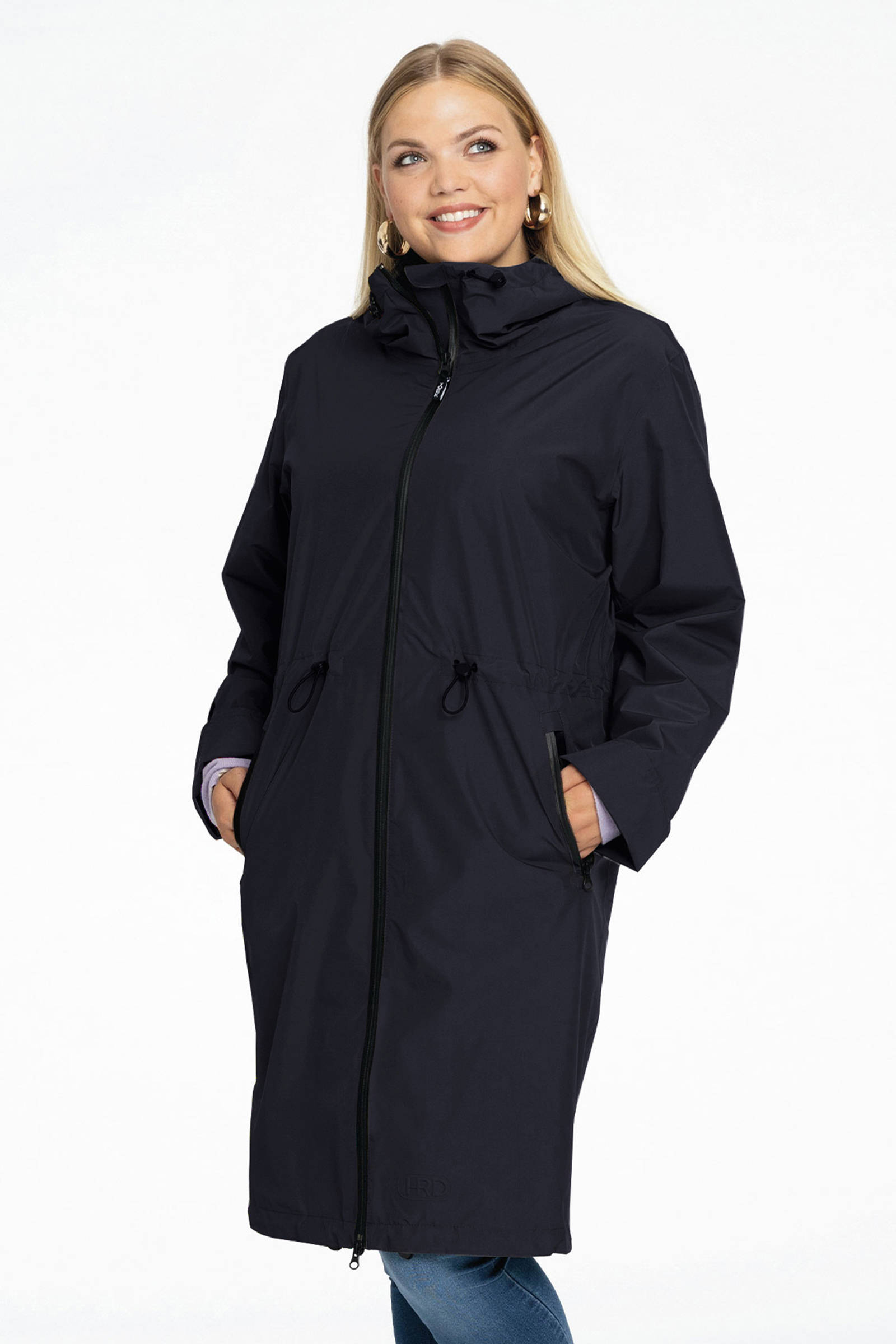 YOEK regenjas EMMA van polyester donkerblauw