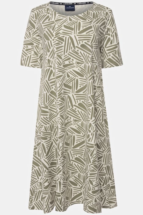 Jerseykleid, Rundhals, Halbarm