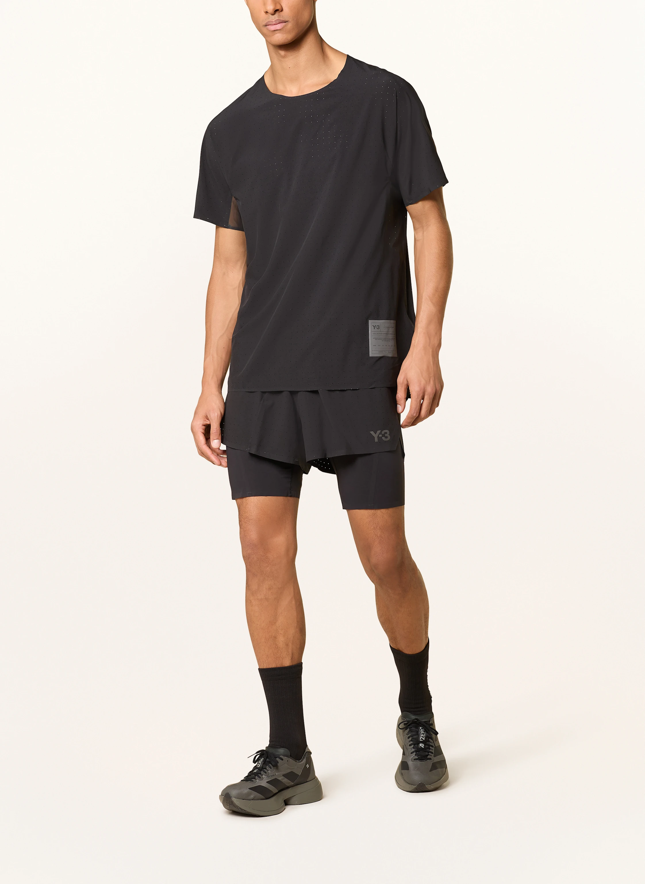 Y-3 2-in-1-Laufshorts