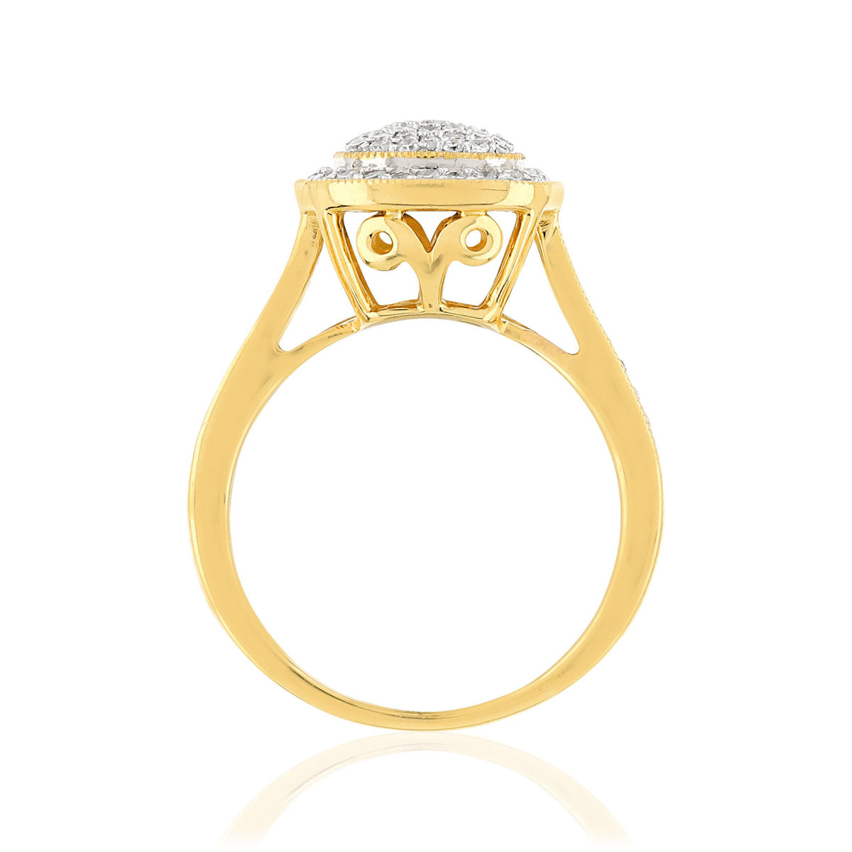 Bague or 750 2 tons diamants