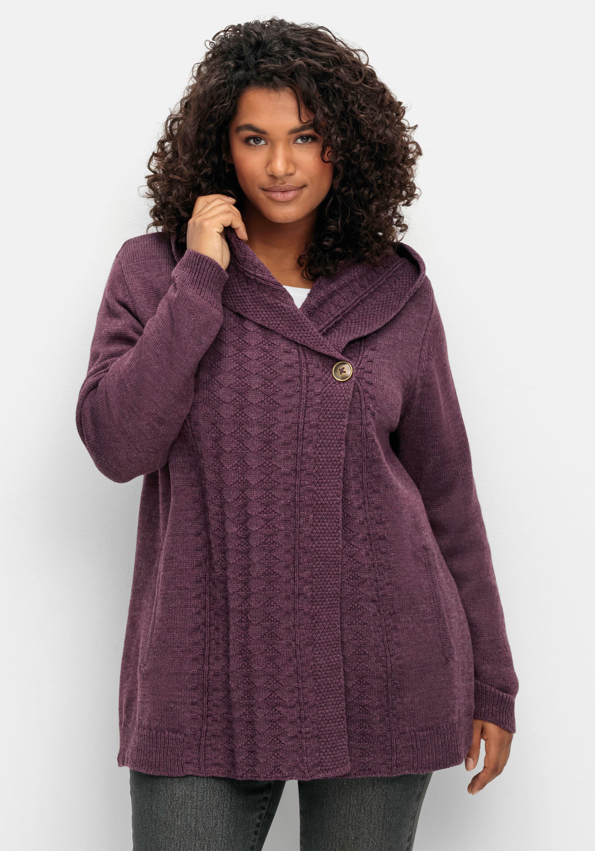 Cardigan mit Kapuze und Knopfverschluss