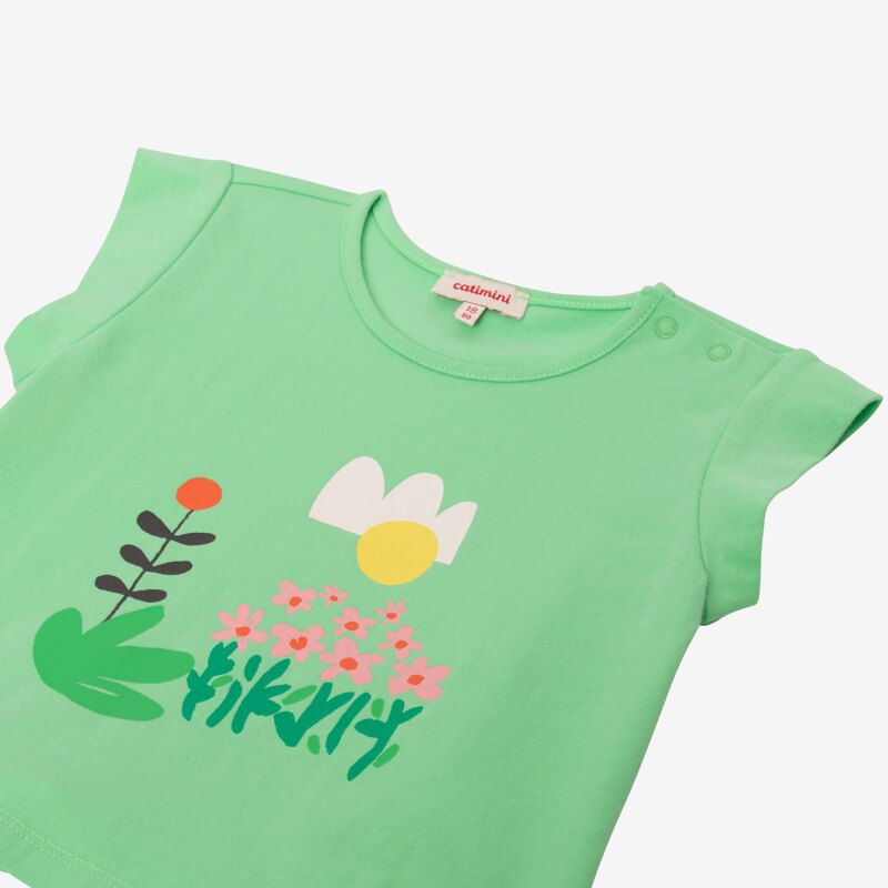 T-shirt bébé fille arty vert Catimini Vert