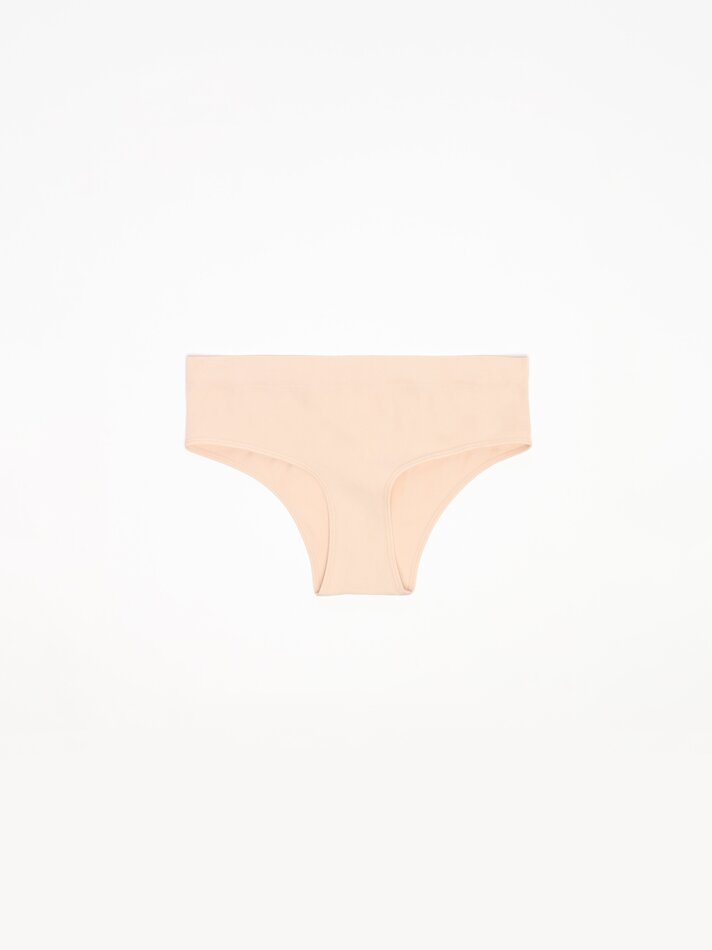 Conjunto com 2 calcinhas de maternidade sem costura. - Rosa Nude