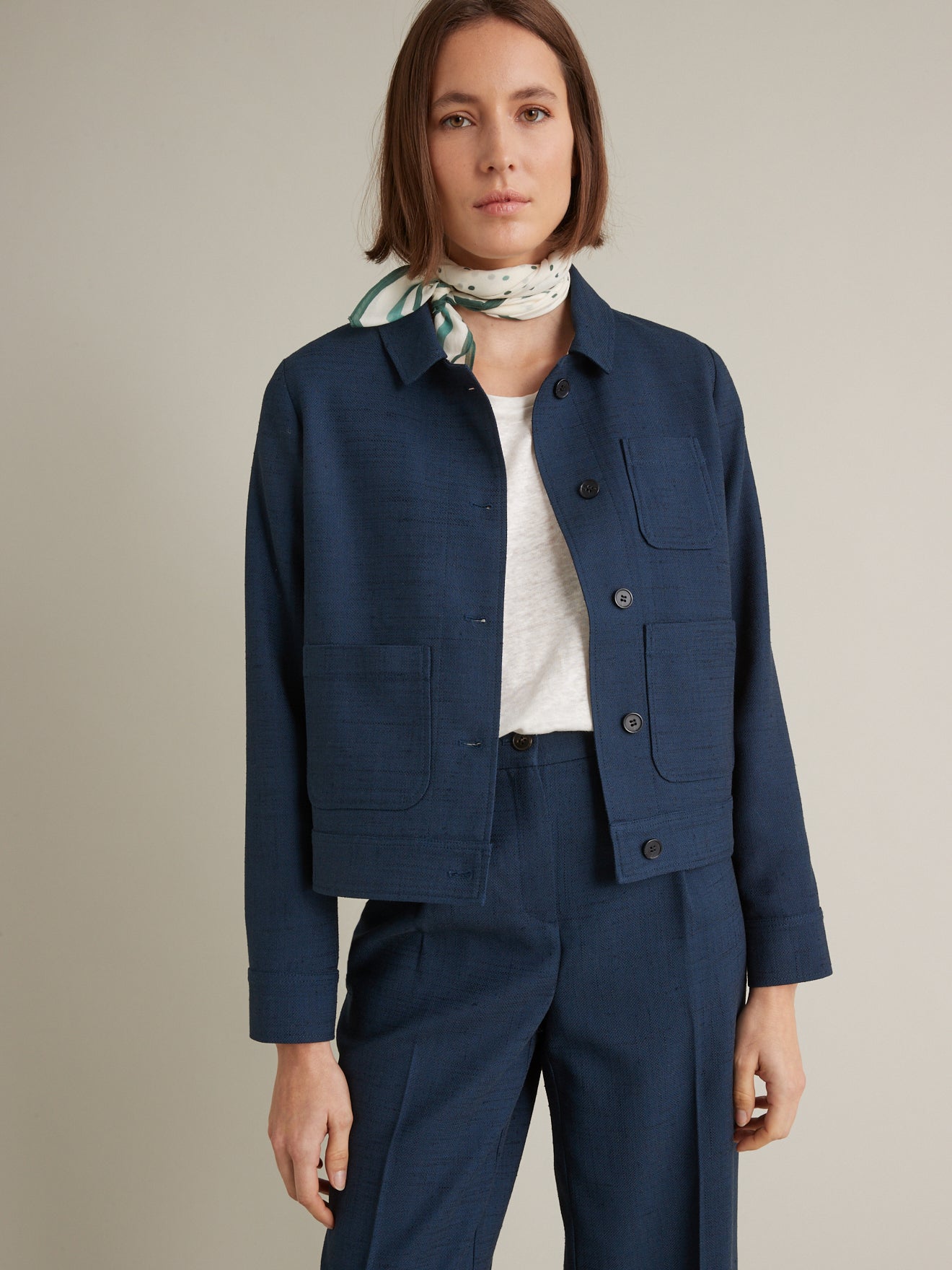 Veste tissu texturé femme