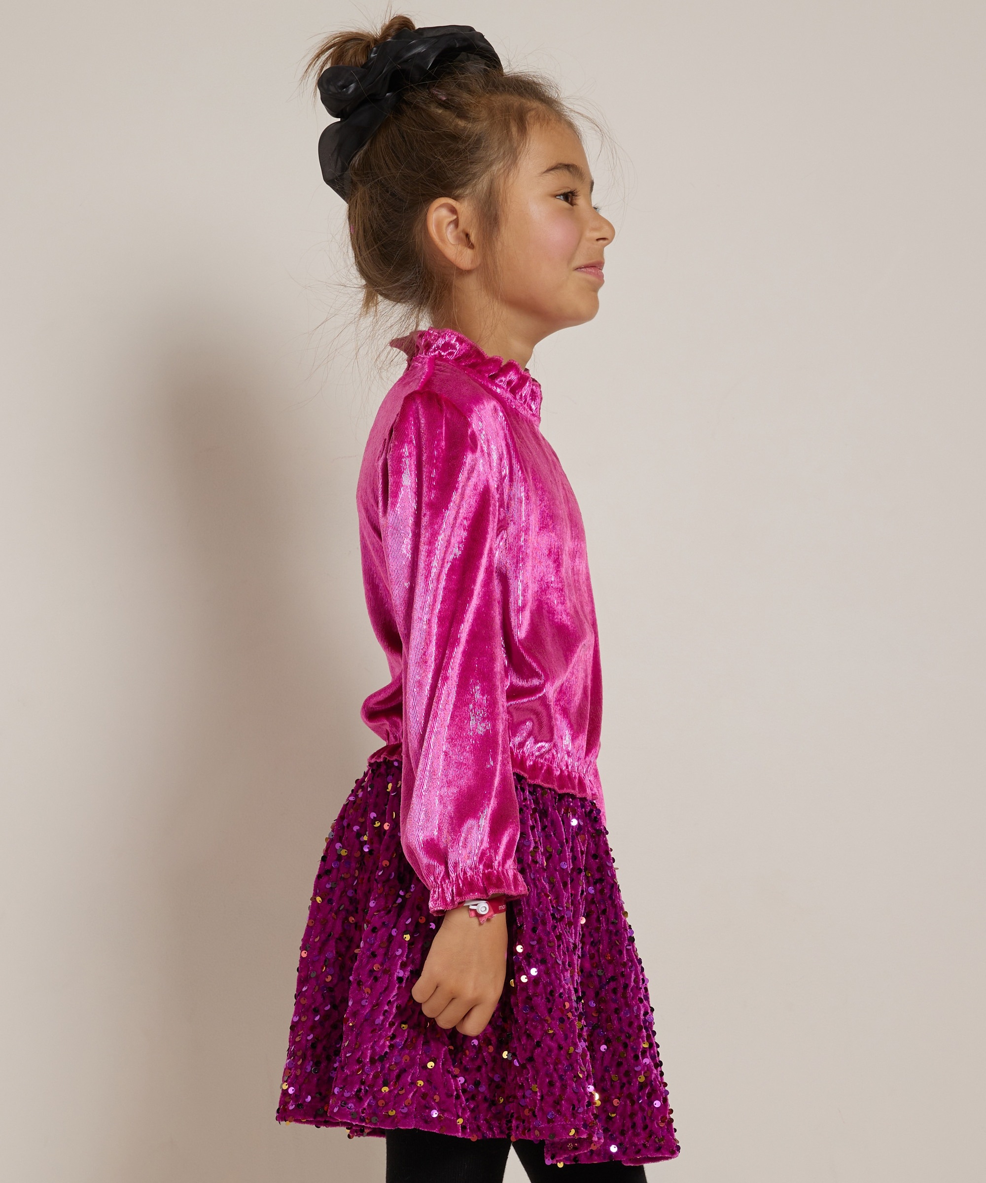 velvet top met glans