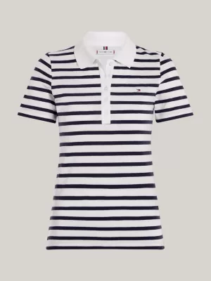 Polo listrada slim fit da coleção 1985