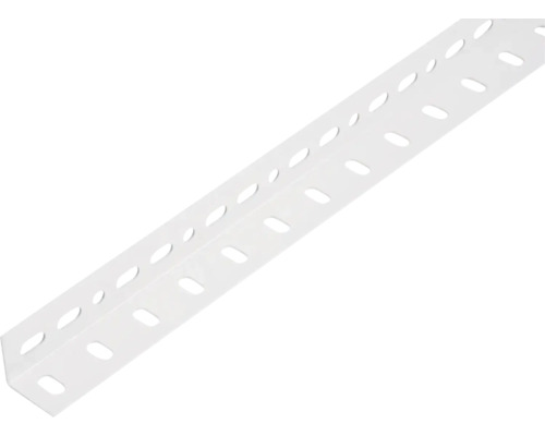 Conceptor hoekprofiel, geperforeerd, wit, 25x25x1 mm, 2m