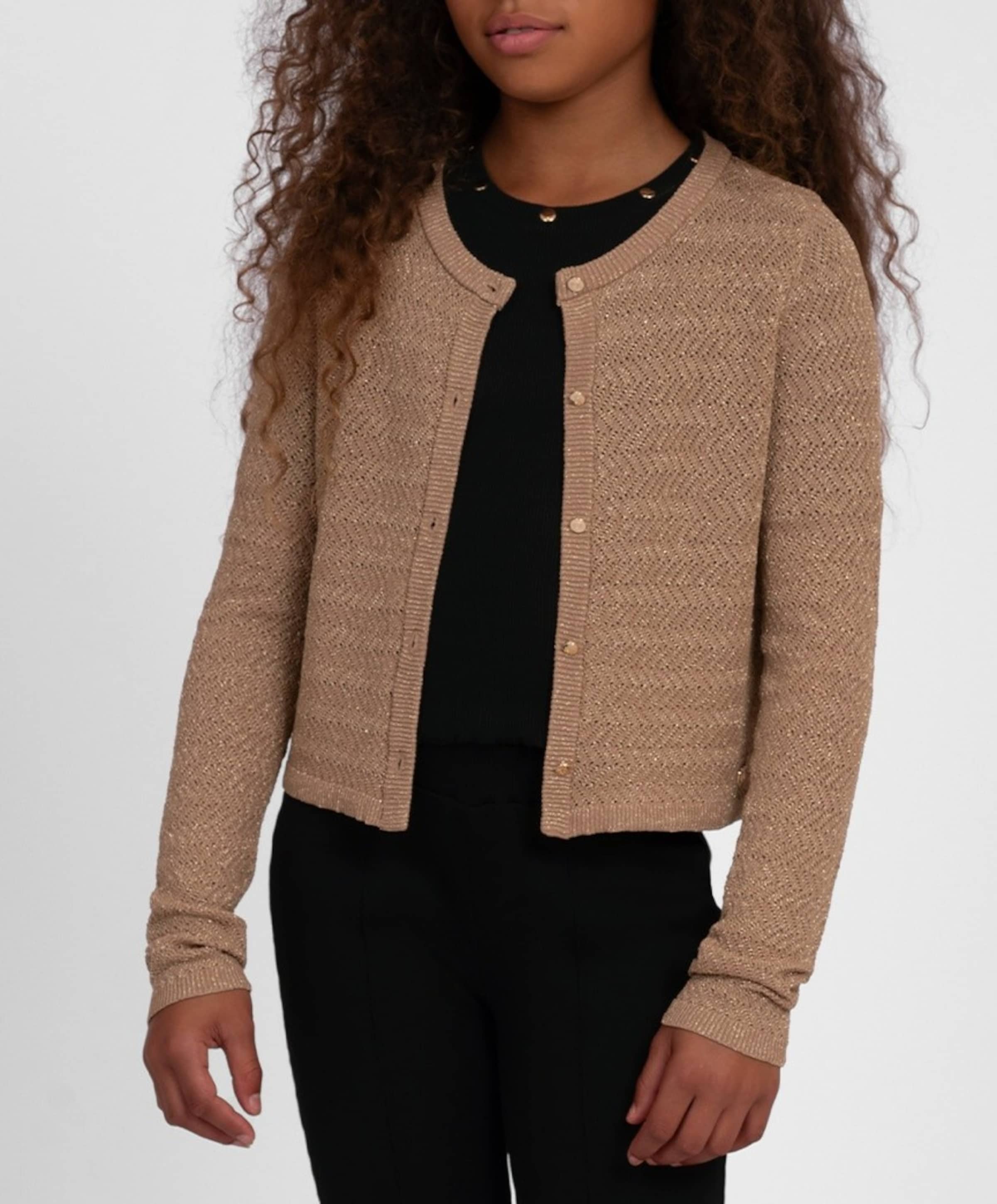 NIK & NIK Meisjes vest bruin