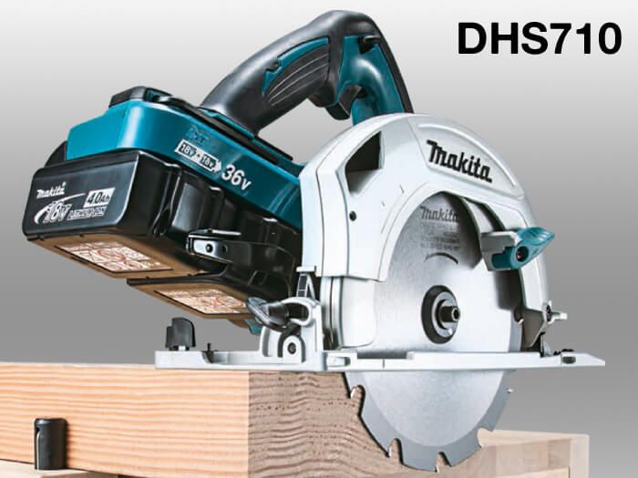 Makita DHS710PT4J 36V (2x18V) Li-ion accu cirkelzaag set (4x5.0Ah) in Mbox - 190mm