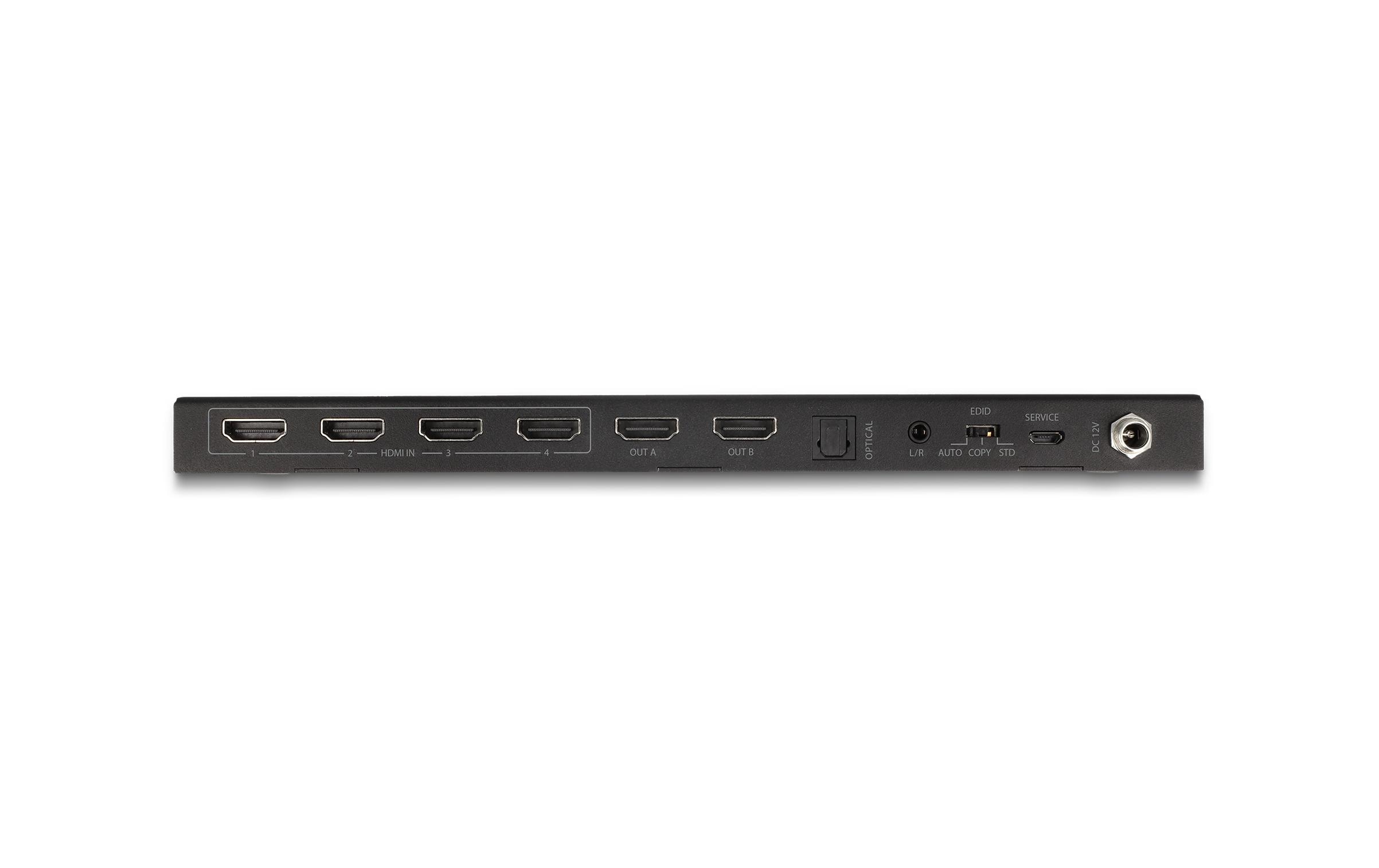 Matrix Switcher HDMI 4K 60Hz mit Audio Extraktor<br>Delock HDMI Matrix Switch 4 x HDMI in zu 2 x HDMI out 4K 60 Hz mit Audio Extraktor