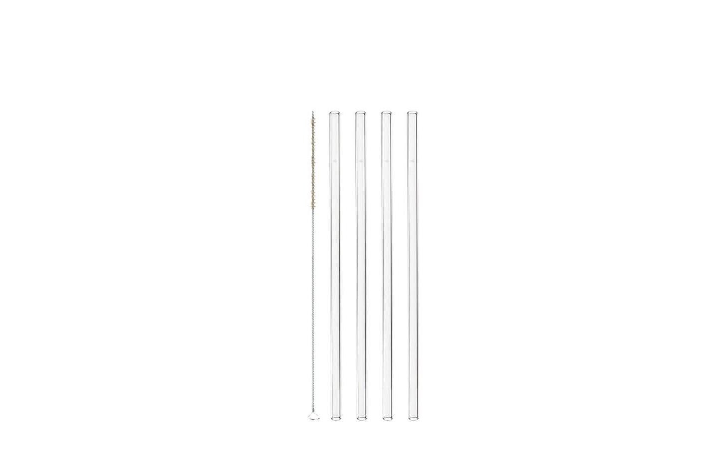 Strohhalm Ciao 4 Stück, Transparent, 15 cmTrinkhalme aus Glas