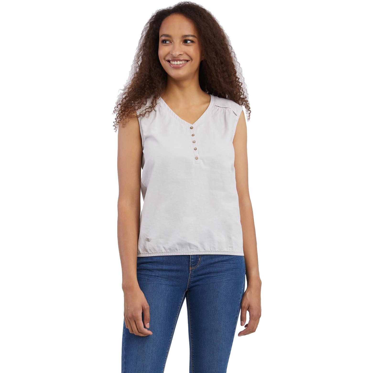 ragwear Saltty Linen Top Damen bone