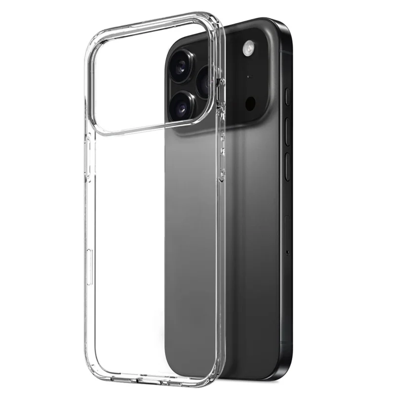 iPhone 17 Pro Max 3in1 Gummi Case Hülle mit Panzer Glas Display- / Kameraschutz - Transparent